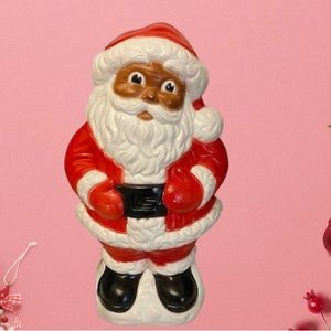 Vintage 1999 african american Santa Claus 18” blow mold grand venture Christmas
